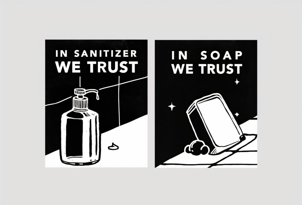 Using sanitizer and soup